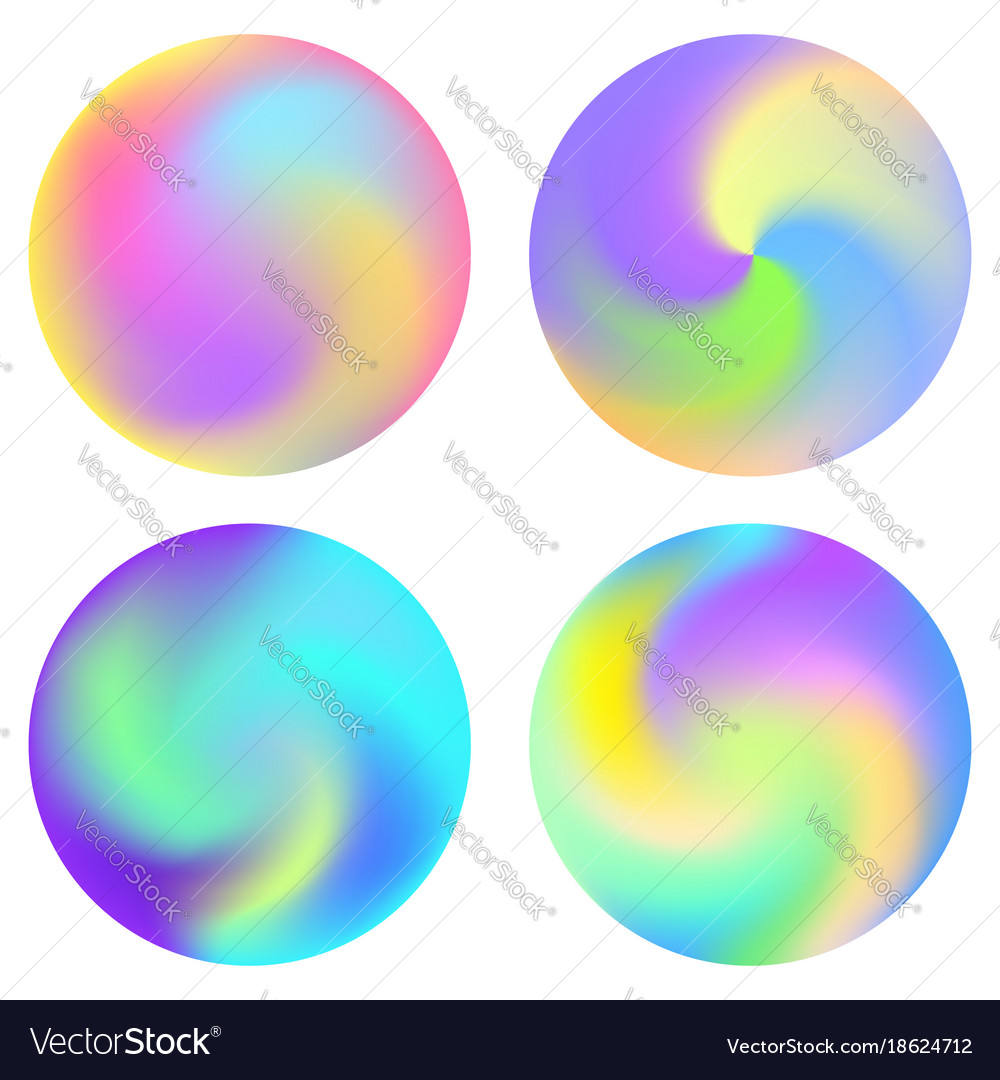 Set gradient circles Royalty Free Vector Image