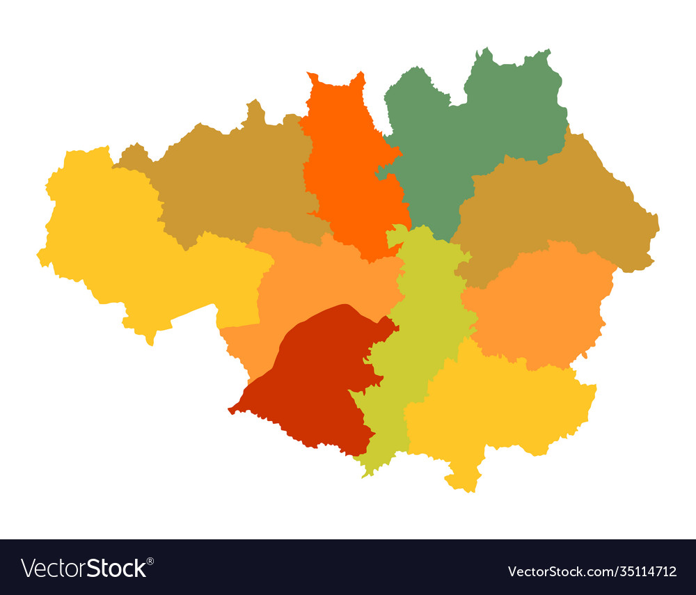 Silhouette map greater manchester Royalty Free Vector Image