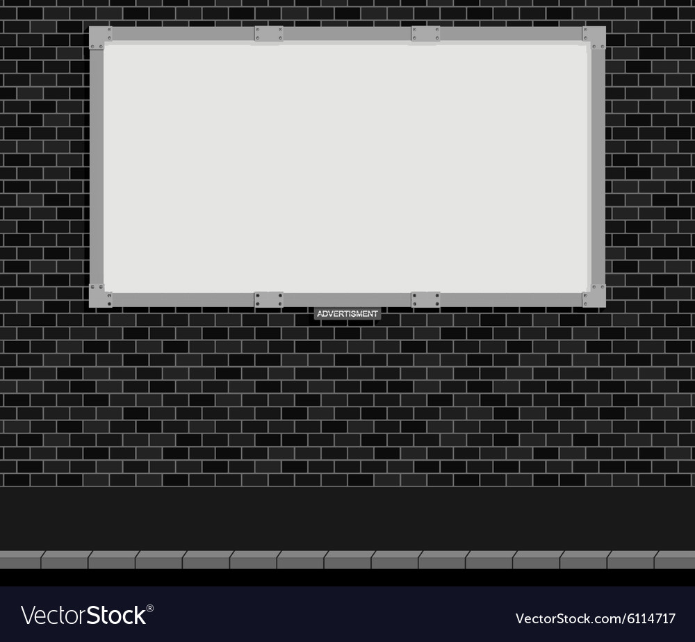 Blank advertising board