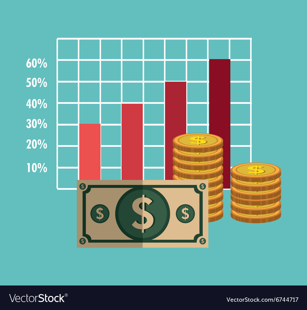 Financial market graphic Royalty Free Vector Image