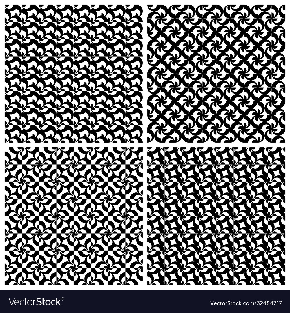 Geometric forms with distortion effect set vector image Geometric forms with distortion effect set