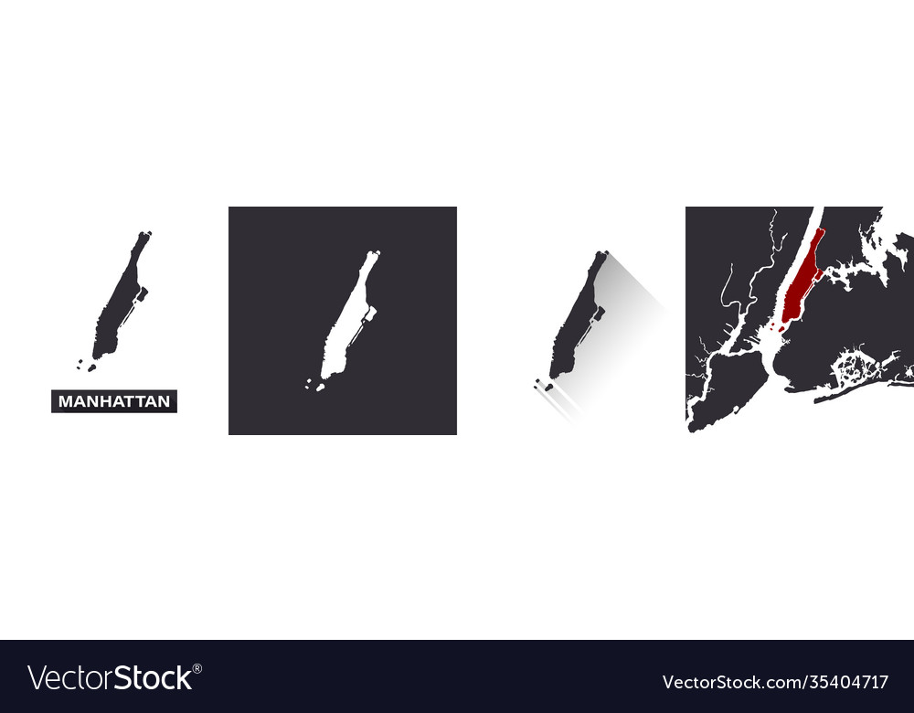 Map manhattan boroughs new york city united Vector Image