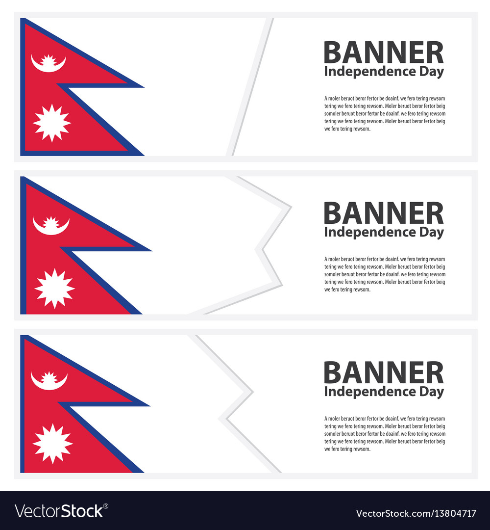 Nepal Flagge Banner Sammlung Unabhängigkeit Tag