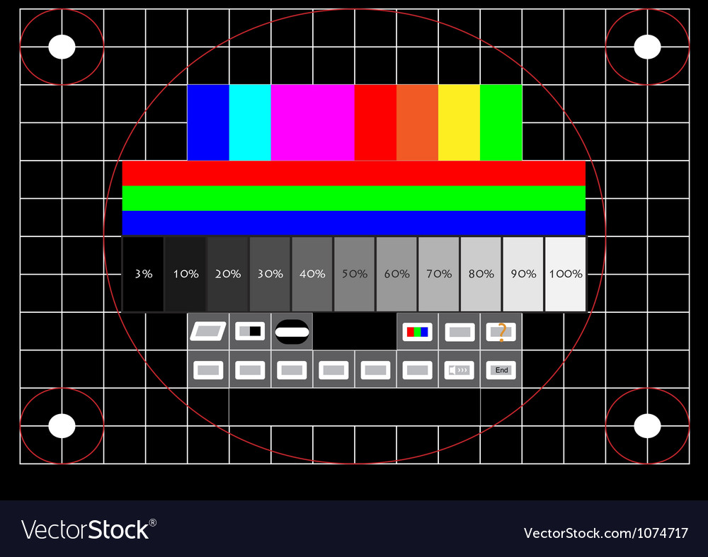 Television test screen Royalty Free Vector Image