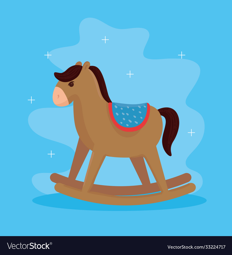 children's wooden rocking horse