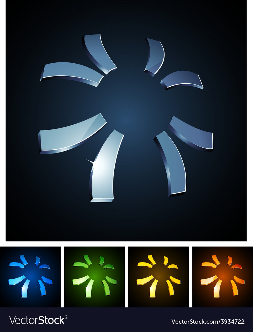 3d sun emblems