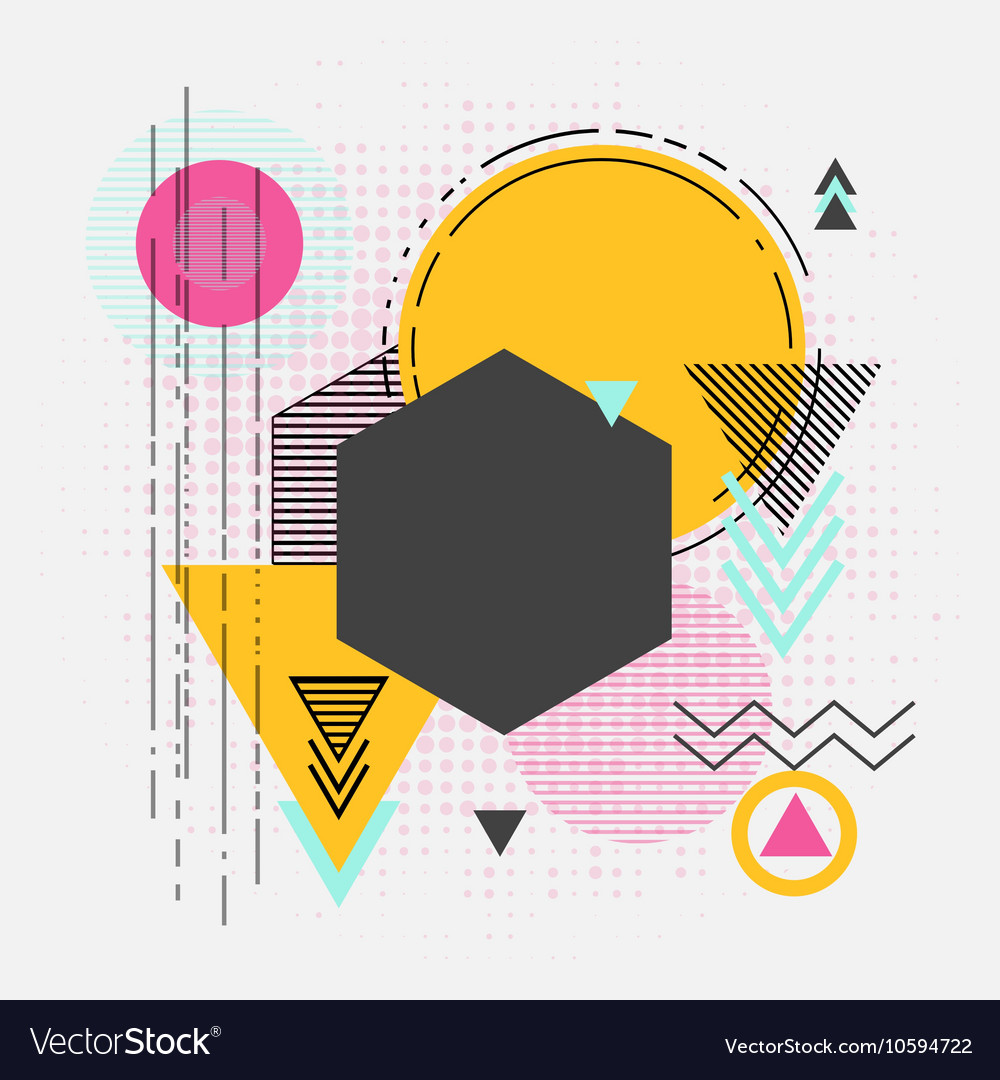 Abstract retro geometric background