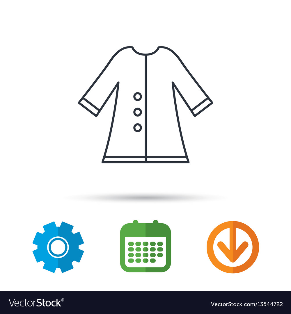 Cloak icon protection jacket outerwear sign vector image Cloak icon protection jacket outerwear sign
