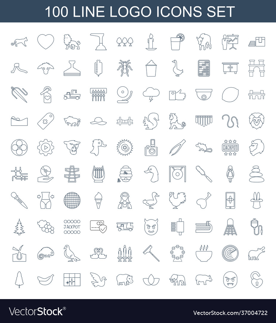 Logo icons Royalty Free Vector Image - VectorStock