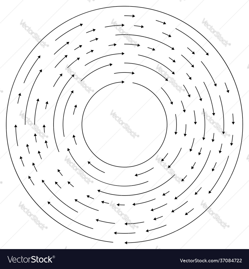 Spinning circular circle arrows element