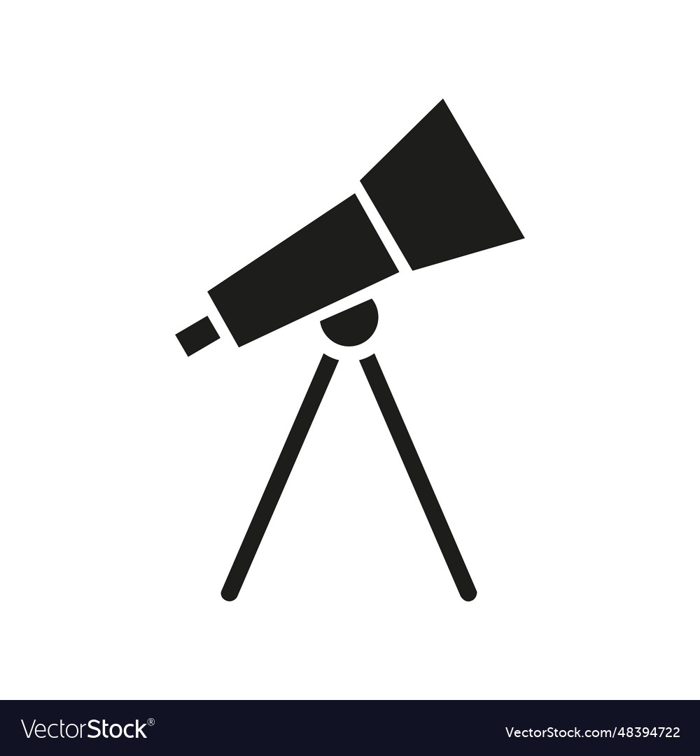 Telescope for astronomy classroom icon royalty free vector