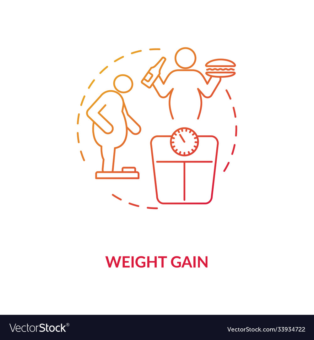 Weight gain concept icon