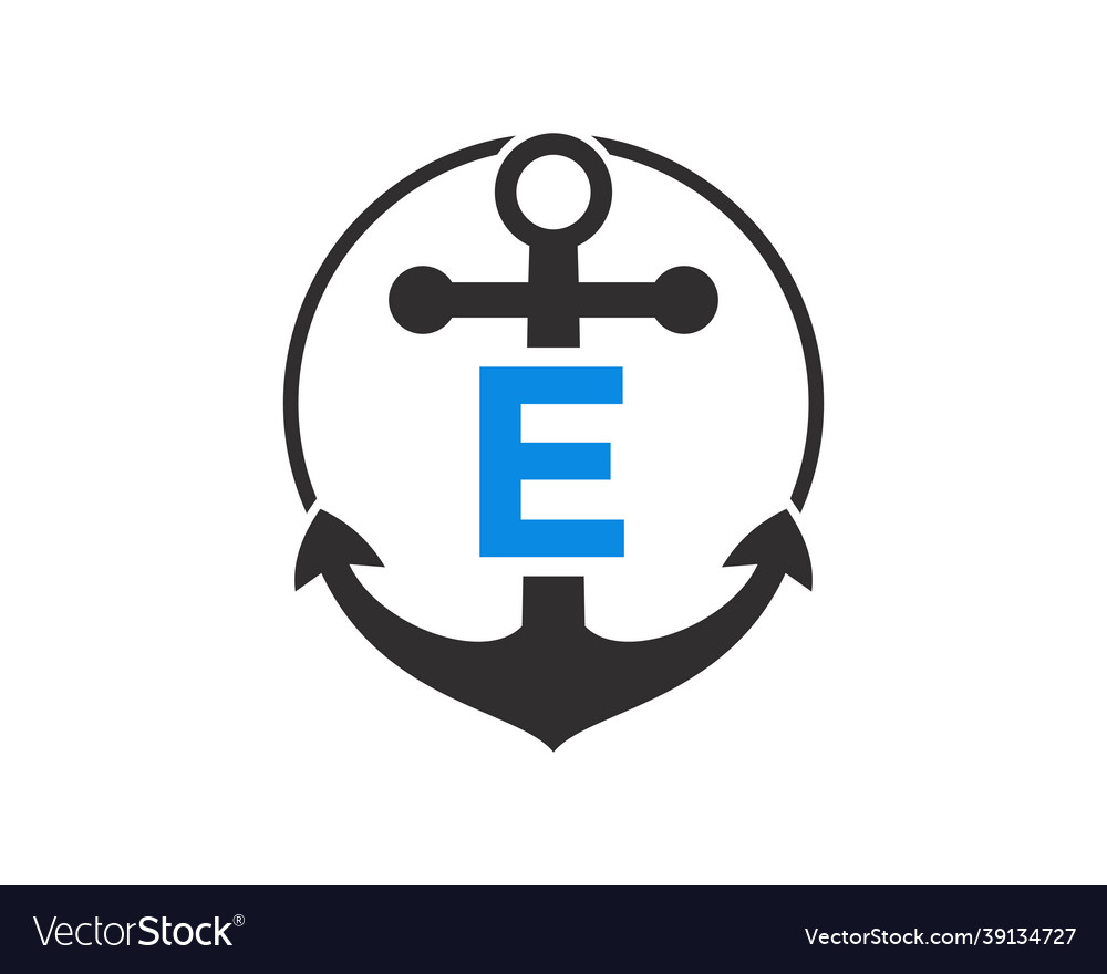 Anchor Logo mit E-Brief Initial