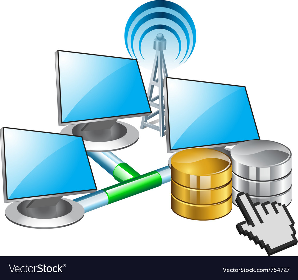 Computer networking and data Royalty Free Vector Image