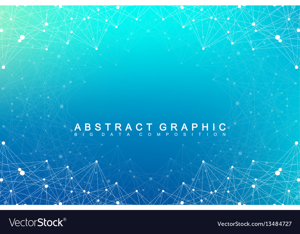 Geometric graphic background molecule Royalty Free Vector