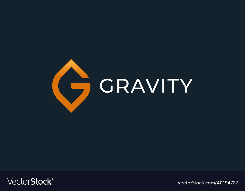 Letter g gorgeous orange company logo Royalty Free Vector