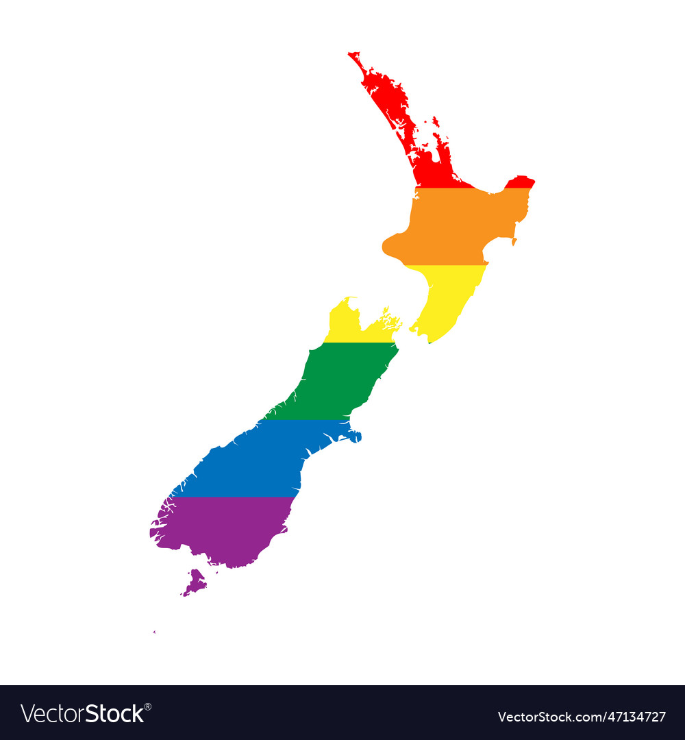 Neue Zealand Regenbogenkarte