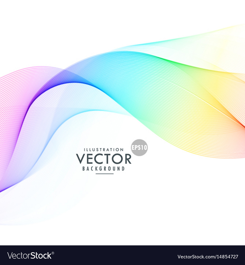 Rainbow color dynamic wavy shape background