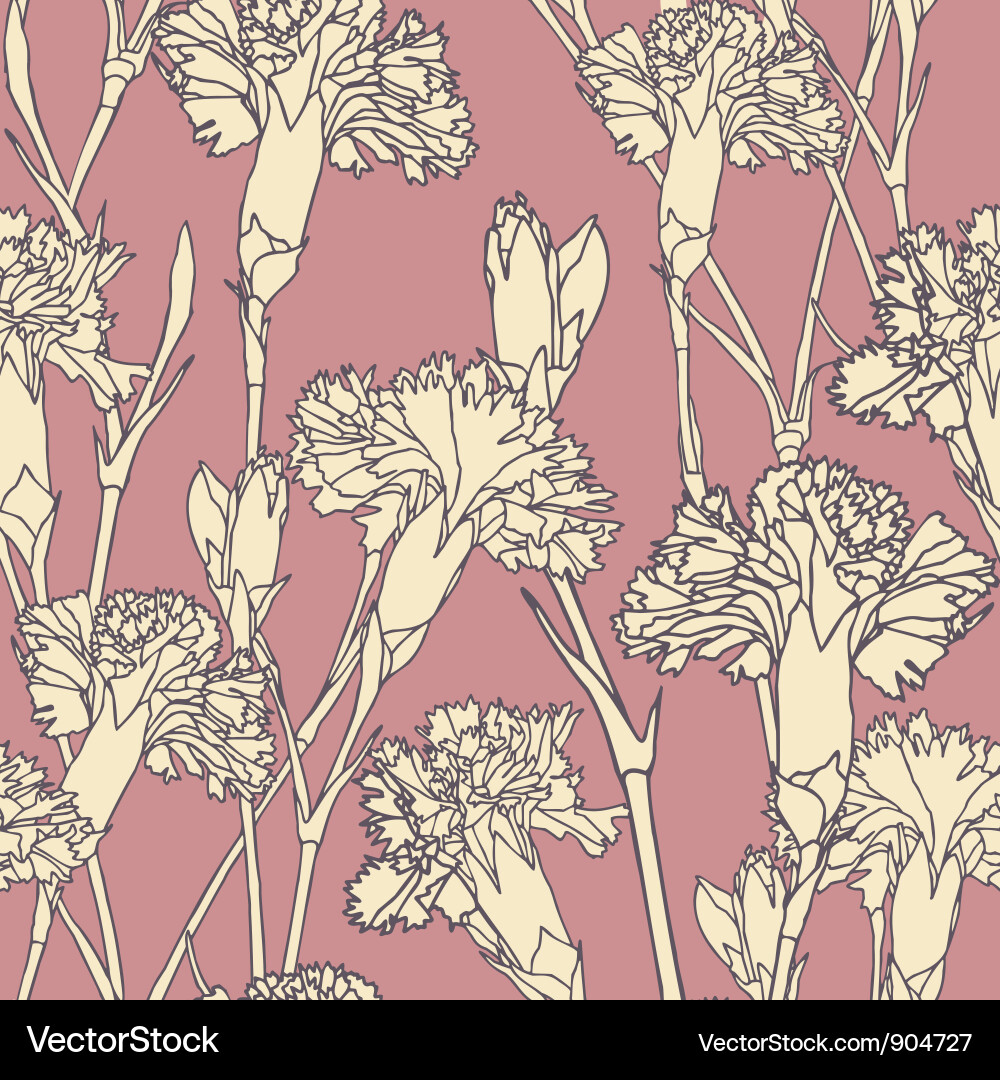 Seamless pattern with flowers Royalty Free Vector Image
