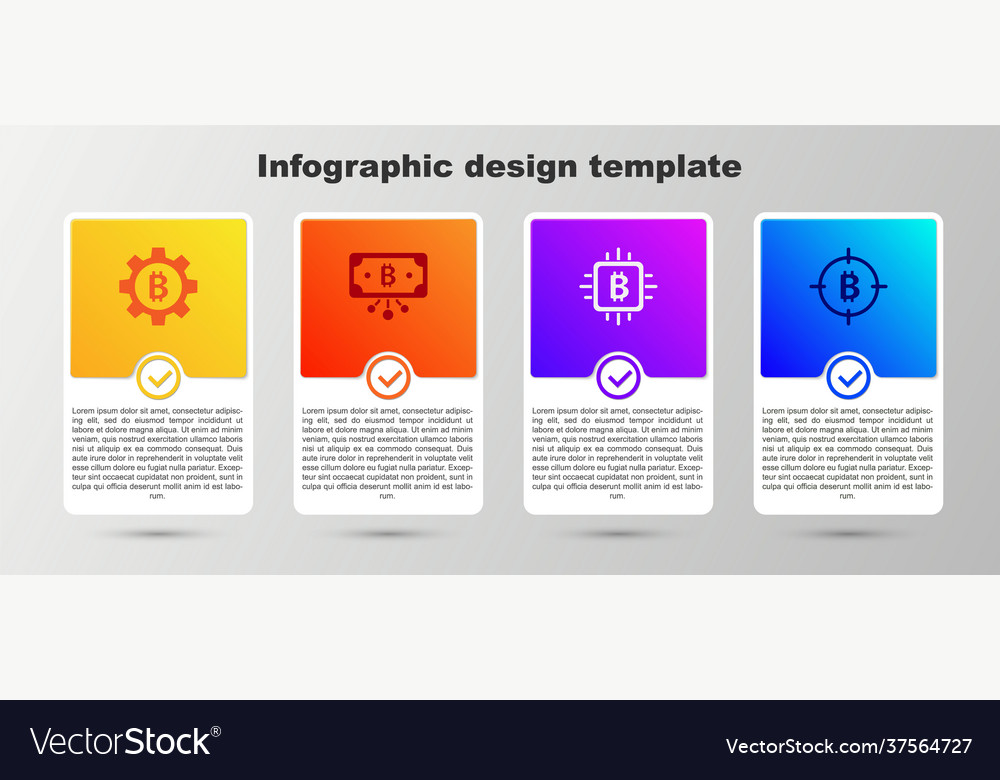 Set cryptocurrency coin bitcoin with circuit cpu vector image Set cryptocurrency coin bitcoin with circuit cpu