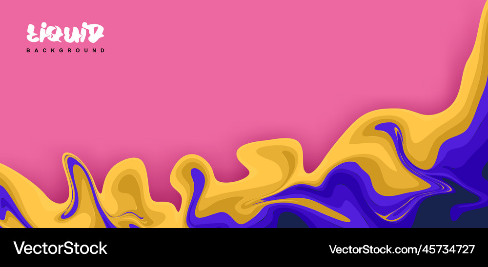 Wave liquid shape abstract background modern Vector Image