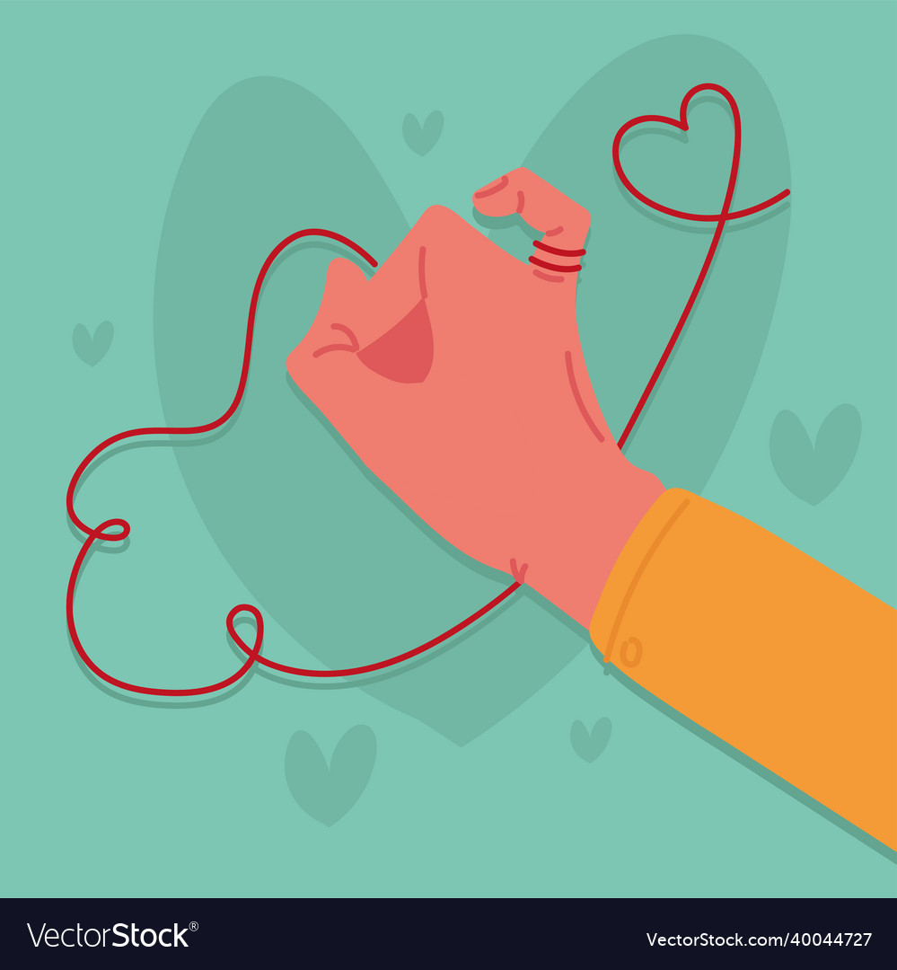 Wrapped finger in red string