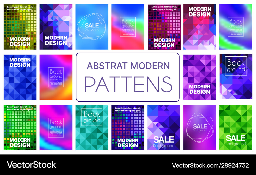A set abstract backgrounds Royalty Free Vector Image