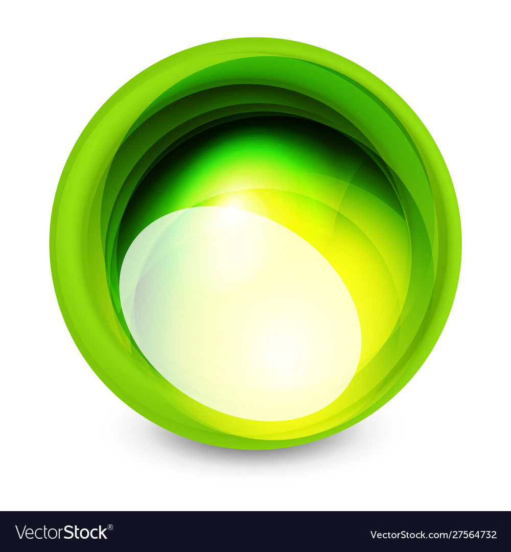 Abstract glass swirl spheres banner vector image Abstract glass swirl spheres banner