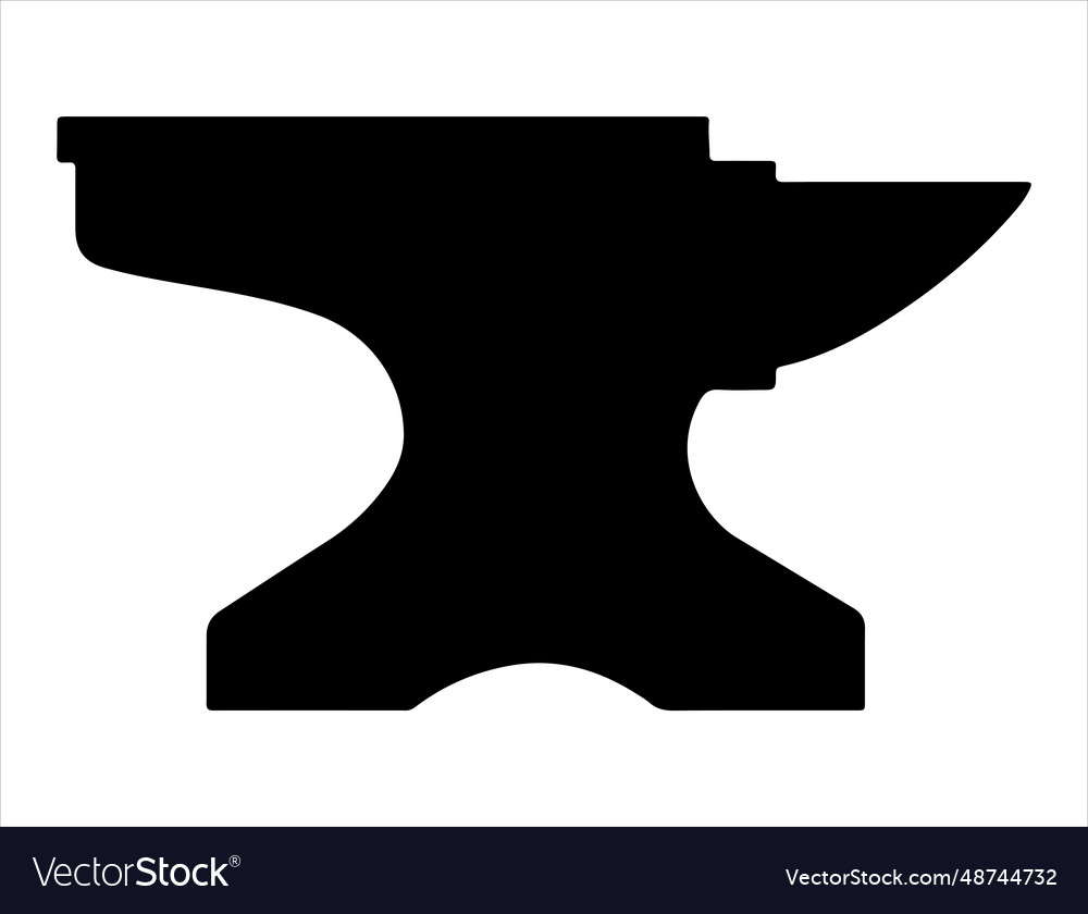 Anvil silhouette art Royalty Free Vector Image