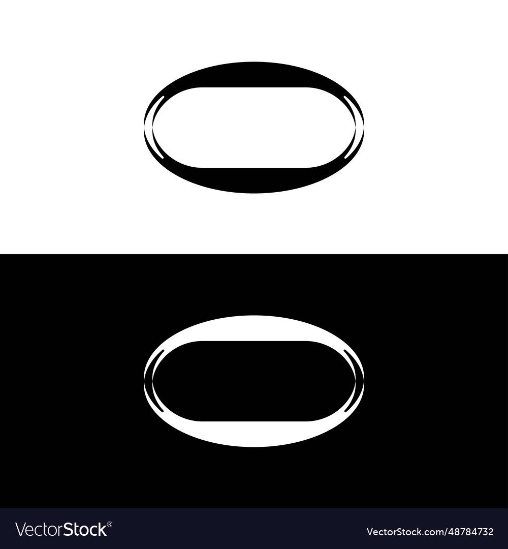 Black and white circle logo template design Vector Image