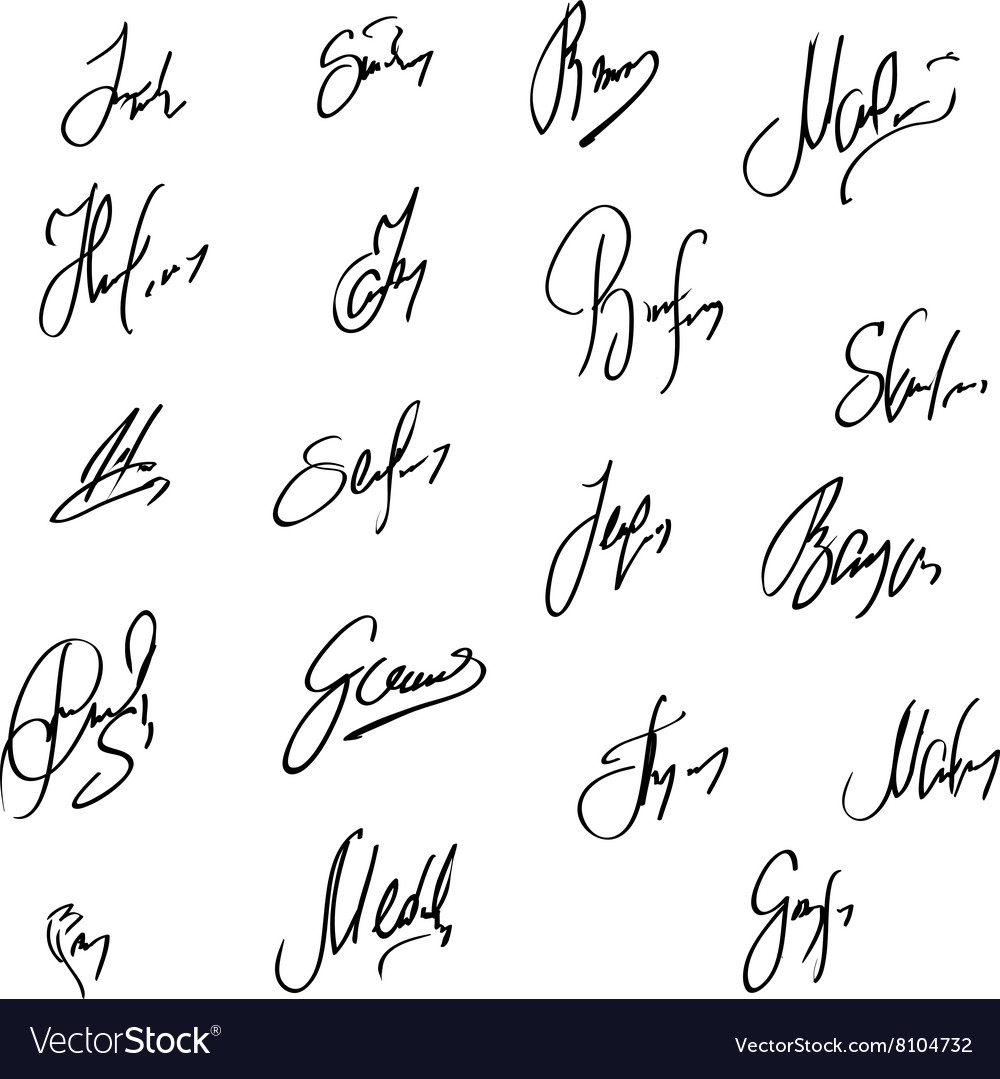 Collection of signatures fictitious