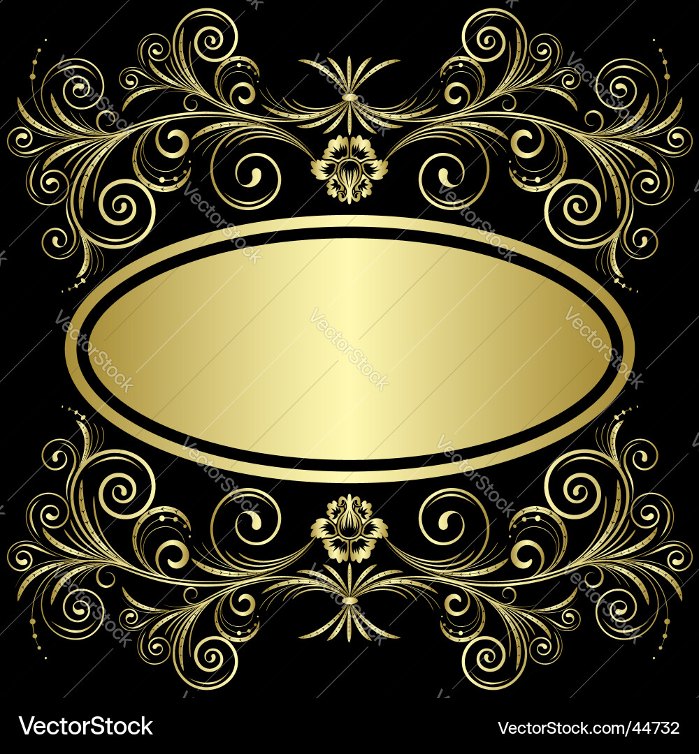 Gold frame Royalty Free Vector Image - VectorStock
