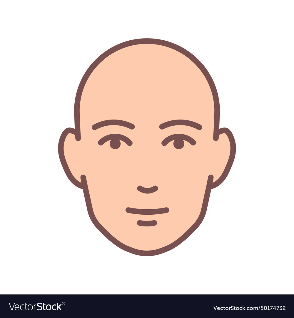 Human head icon in line and fill style Royalty Free Vector