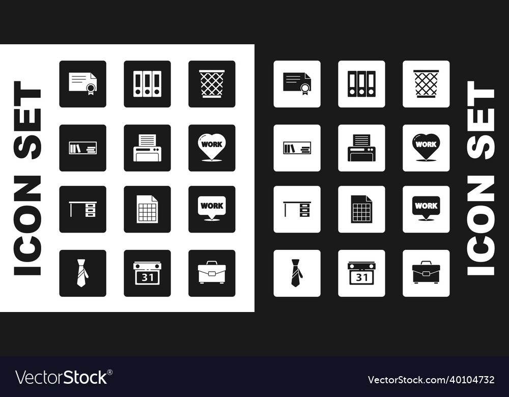 Set trash can printer shelf with books vector image Set trash can printer shelf with books
