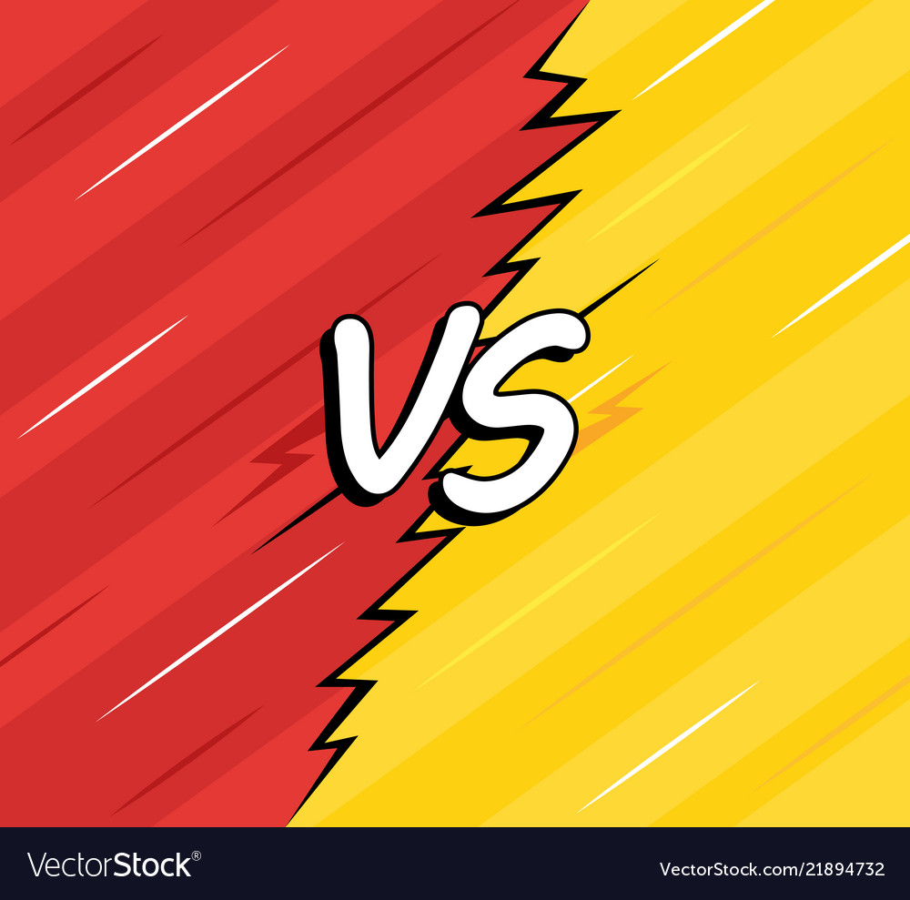 Vs versus backgrounds comics style design Vector Image