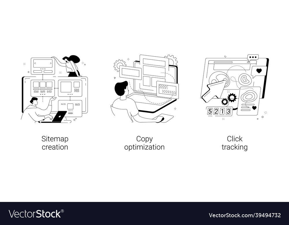 Website optimization abstract concept vector image Website optimization abstract concept