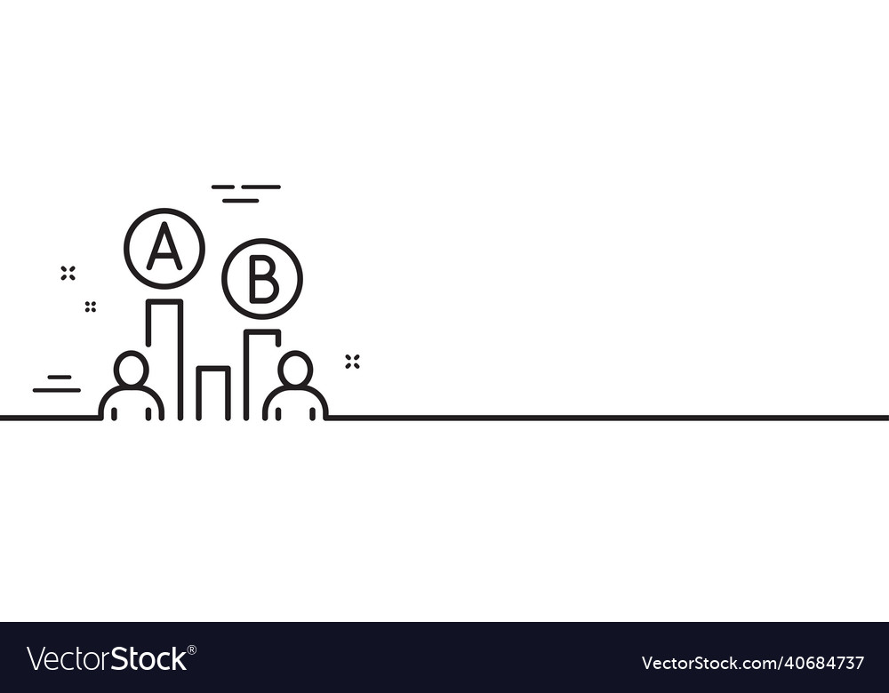 Ab testing line icon ui test chart sign minimal