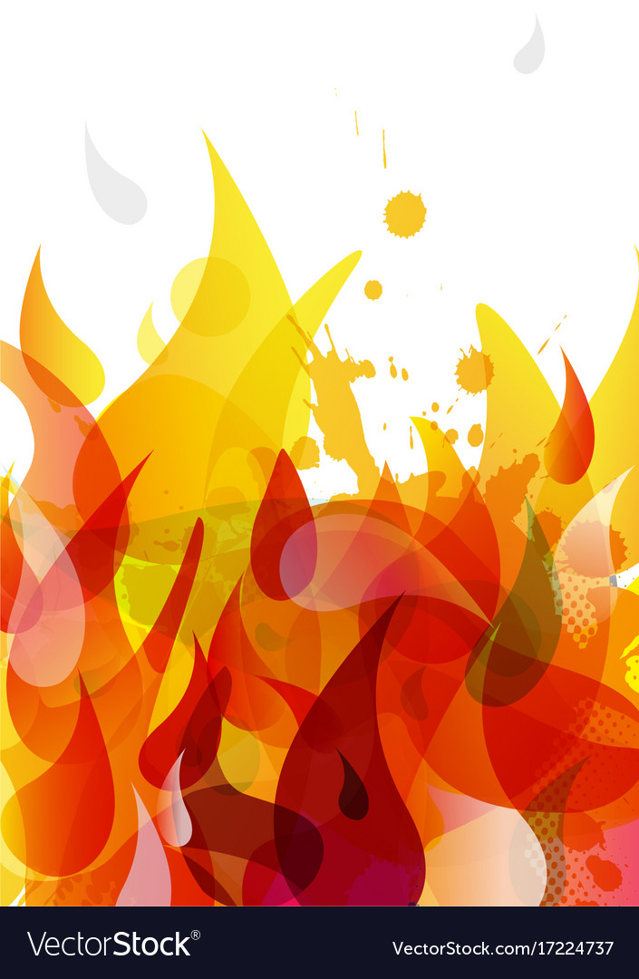 Abstract colored flame background with different