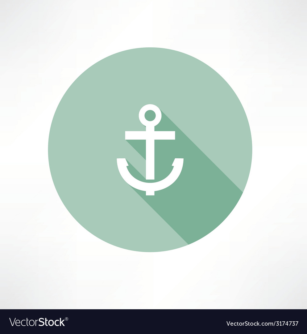 Anchor icon flat