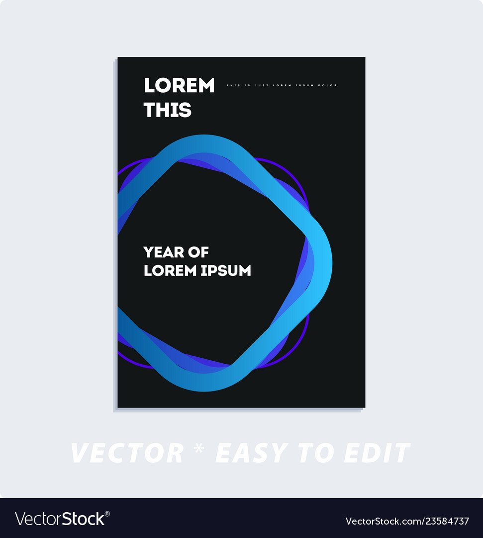 Brochure with black abstract design cover party vector image Brochure with black abstract design cover party