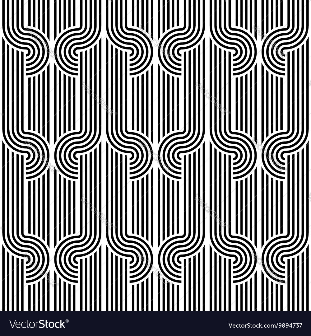 Design seamless monochrome waving pattern Vector Image