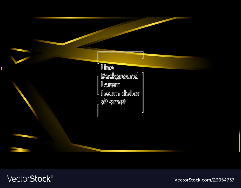 Gold ribbon wave on a black background layout