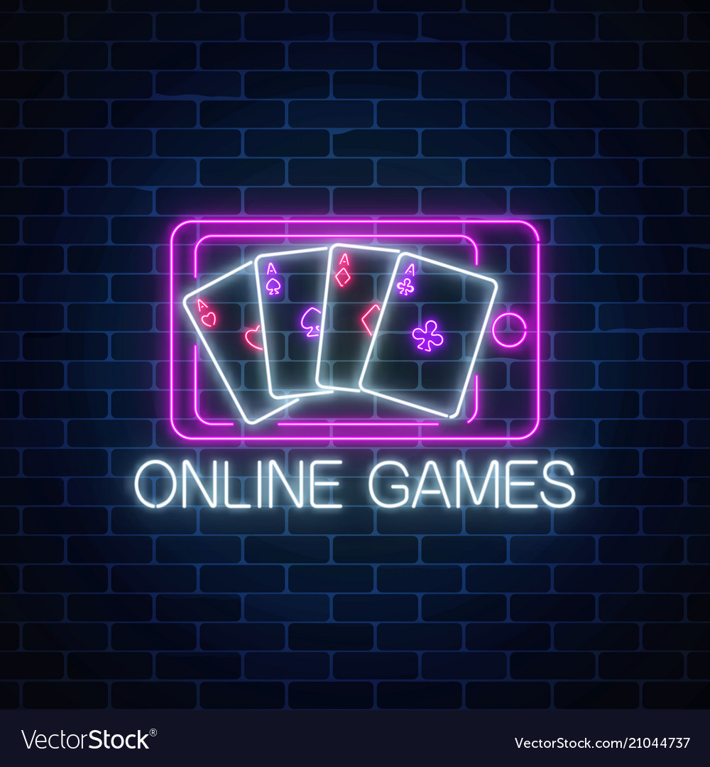 Neon Online Games Sign