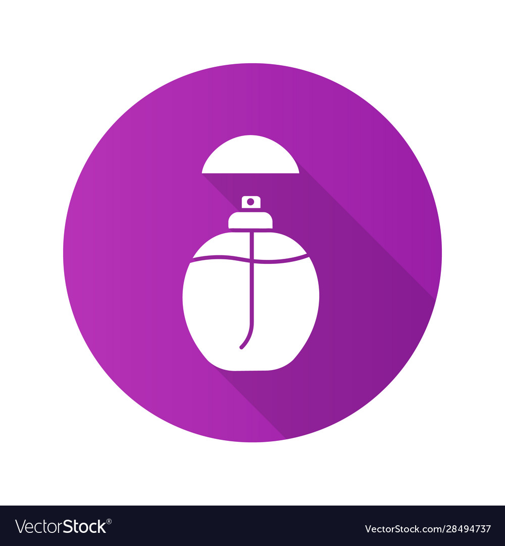 Perfume flat design long shadow glyph icon