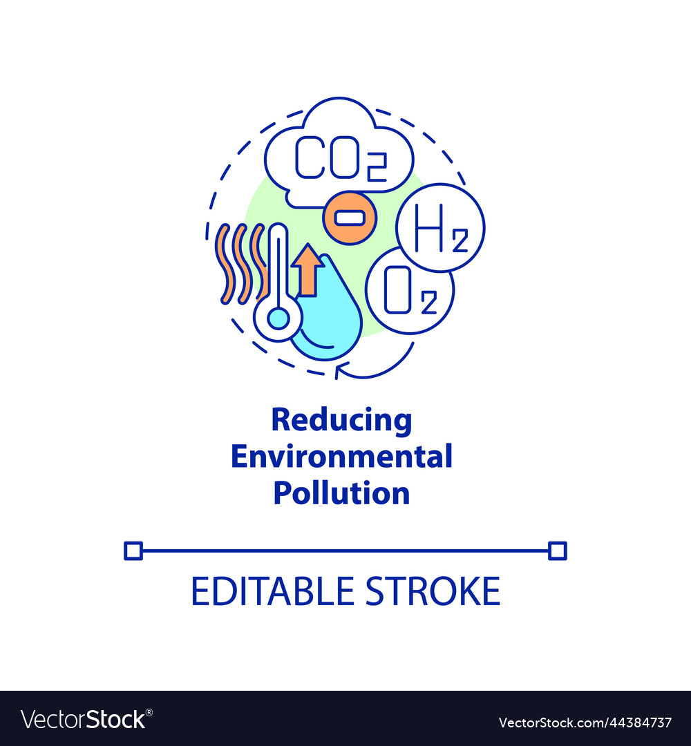 Reducing environmental pollution concept icon Vector Image