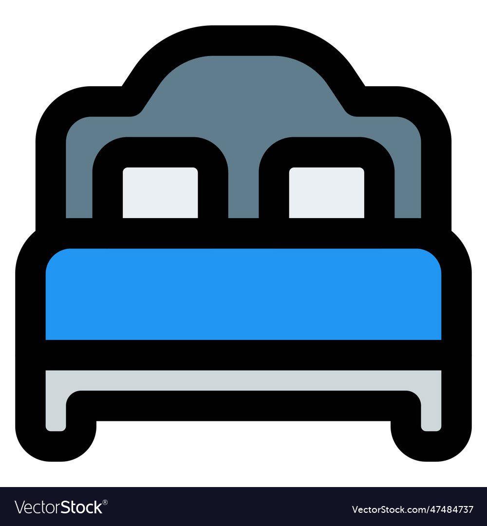 Stylish headboard on luxurious wooden bed Vector Image