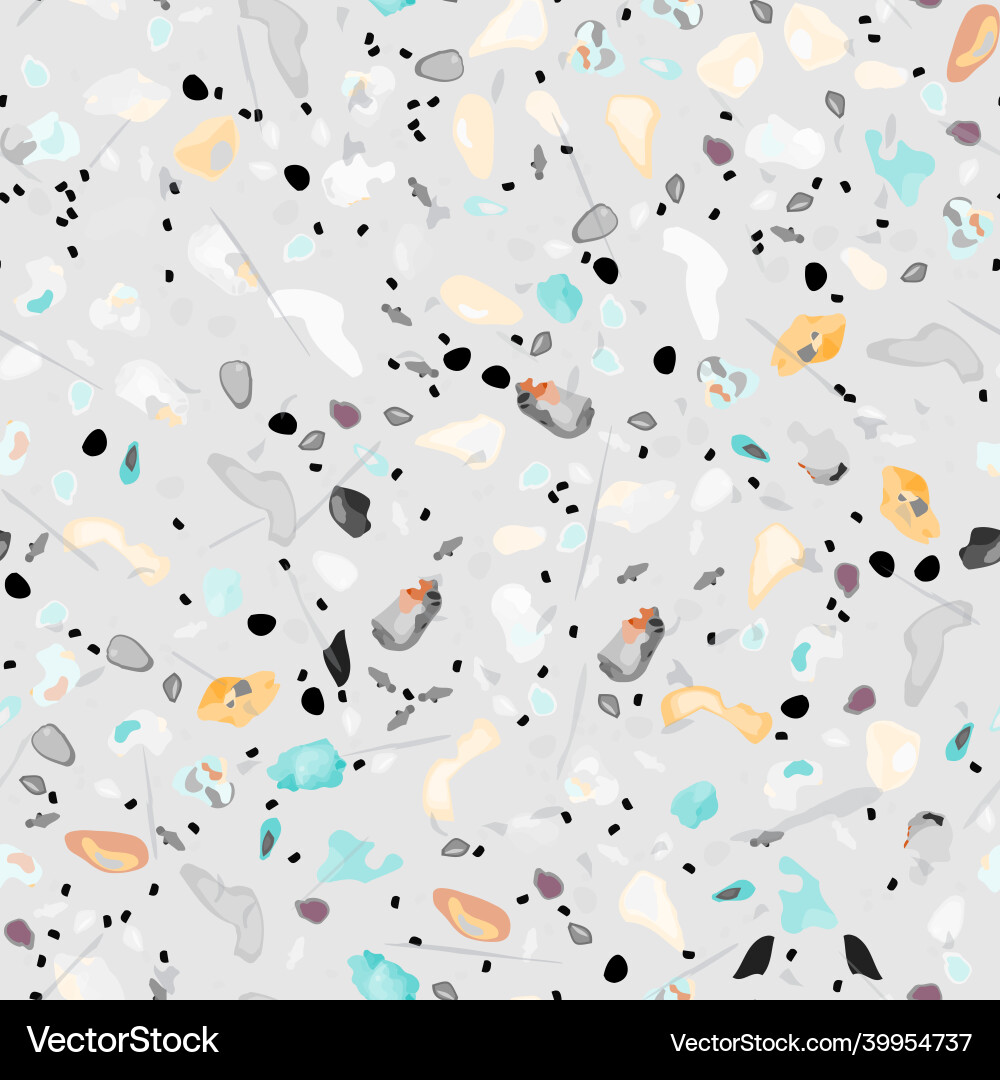 Terrazzo texture flooring seamless pattern Vector Image