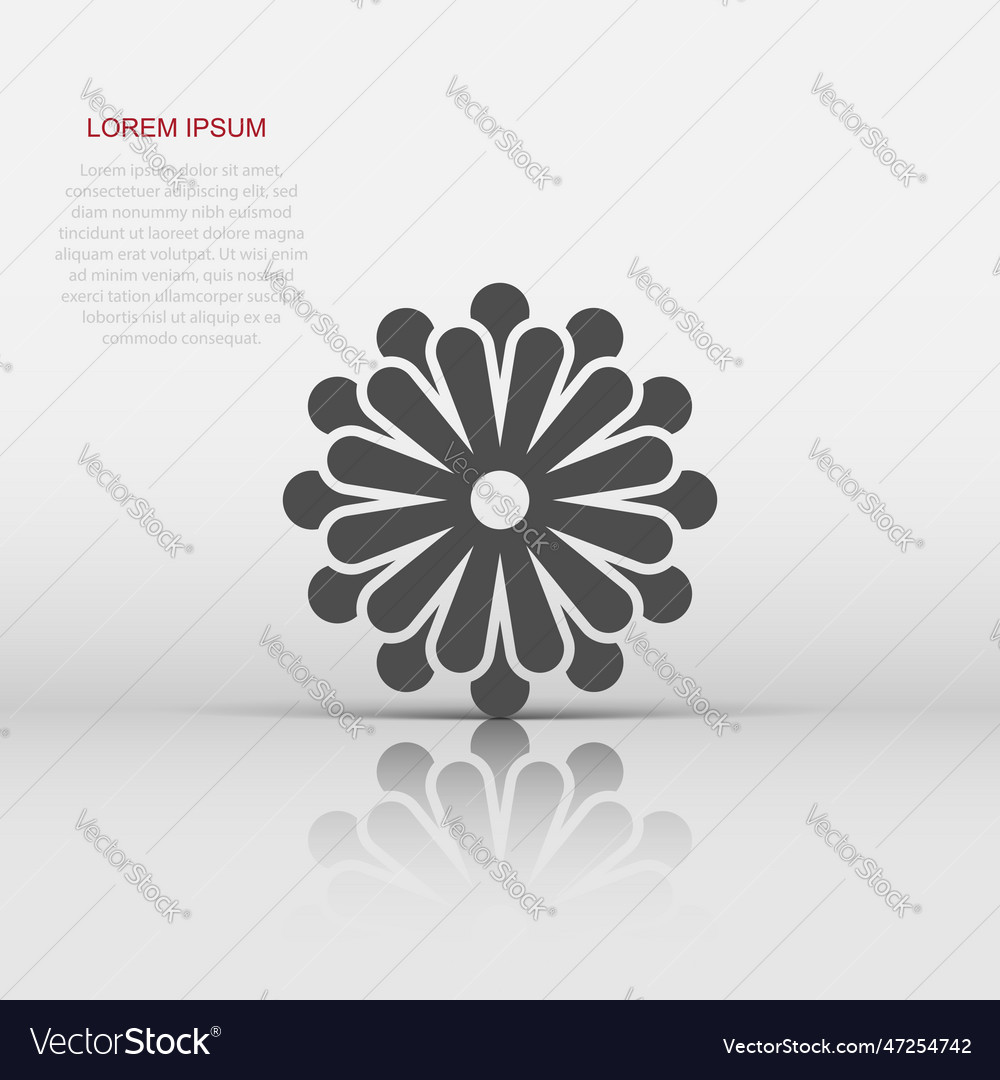 Flower leaf icon in flat style magnolia dahlia Vector Image