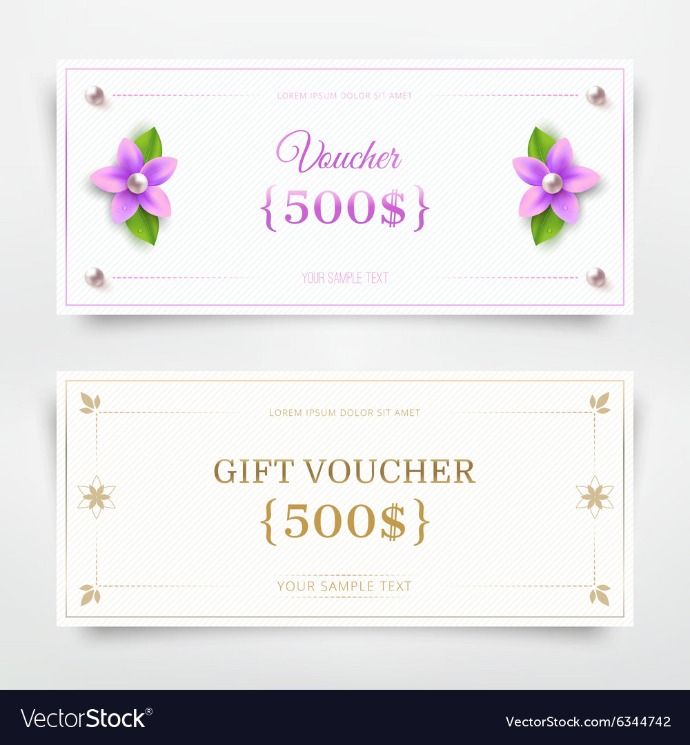 Gift voucher template Royalty Free Vector Image