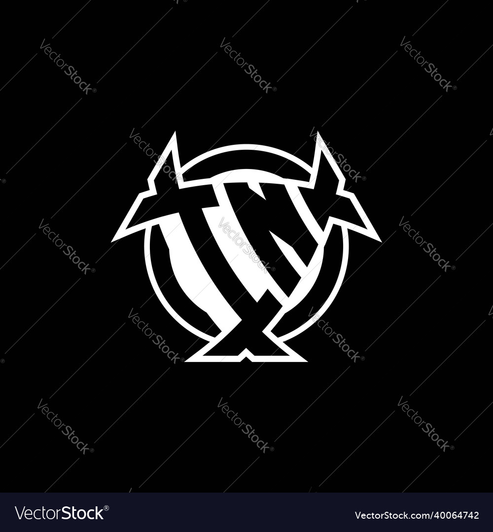 In logo monogram triangle shield and circle shape